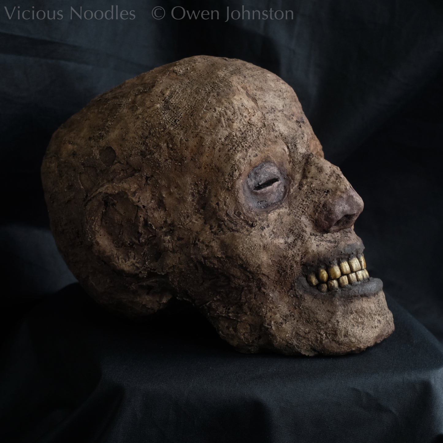 Replica mummified head