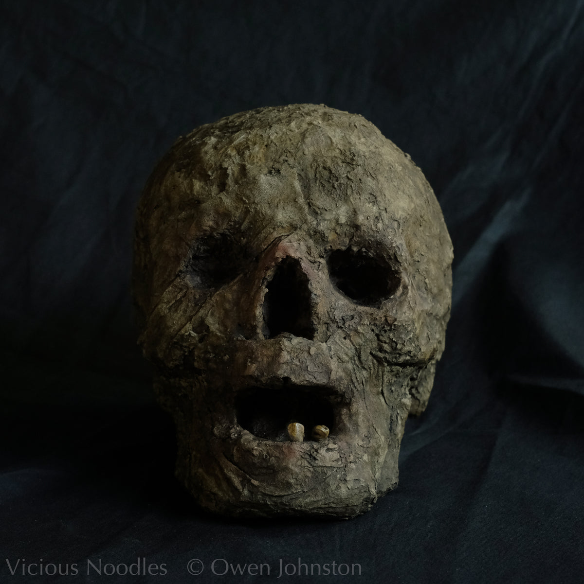 Replica mummified head