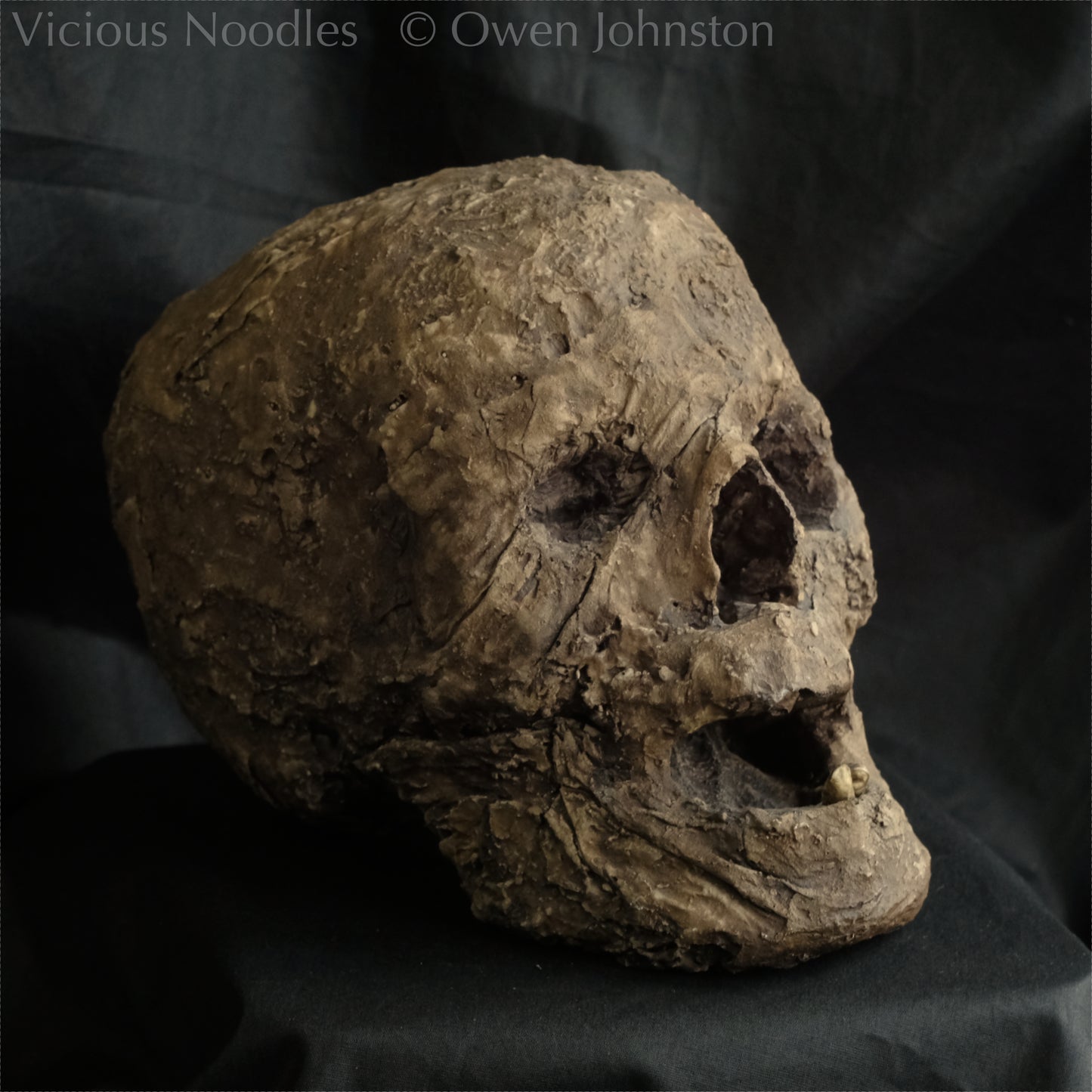 Replica mummified head