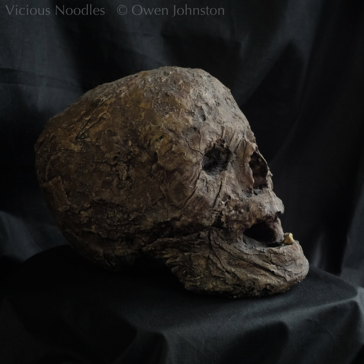 Replica mummified head