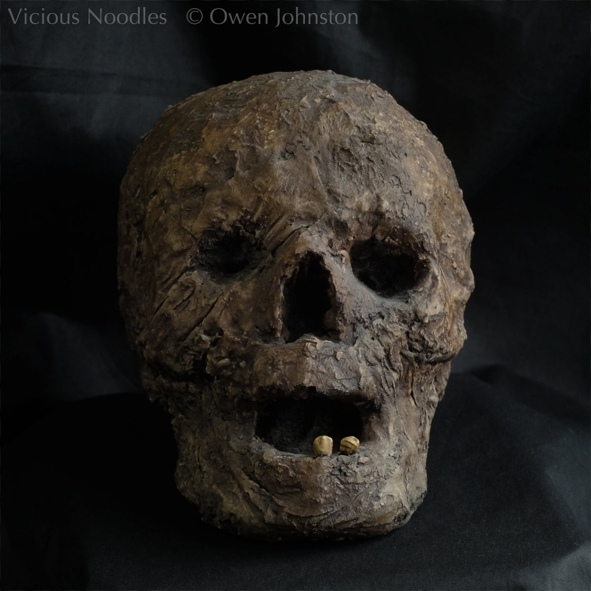 Replica mummified head