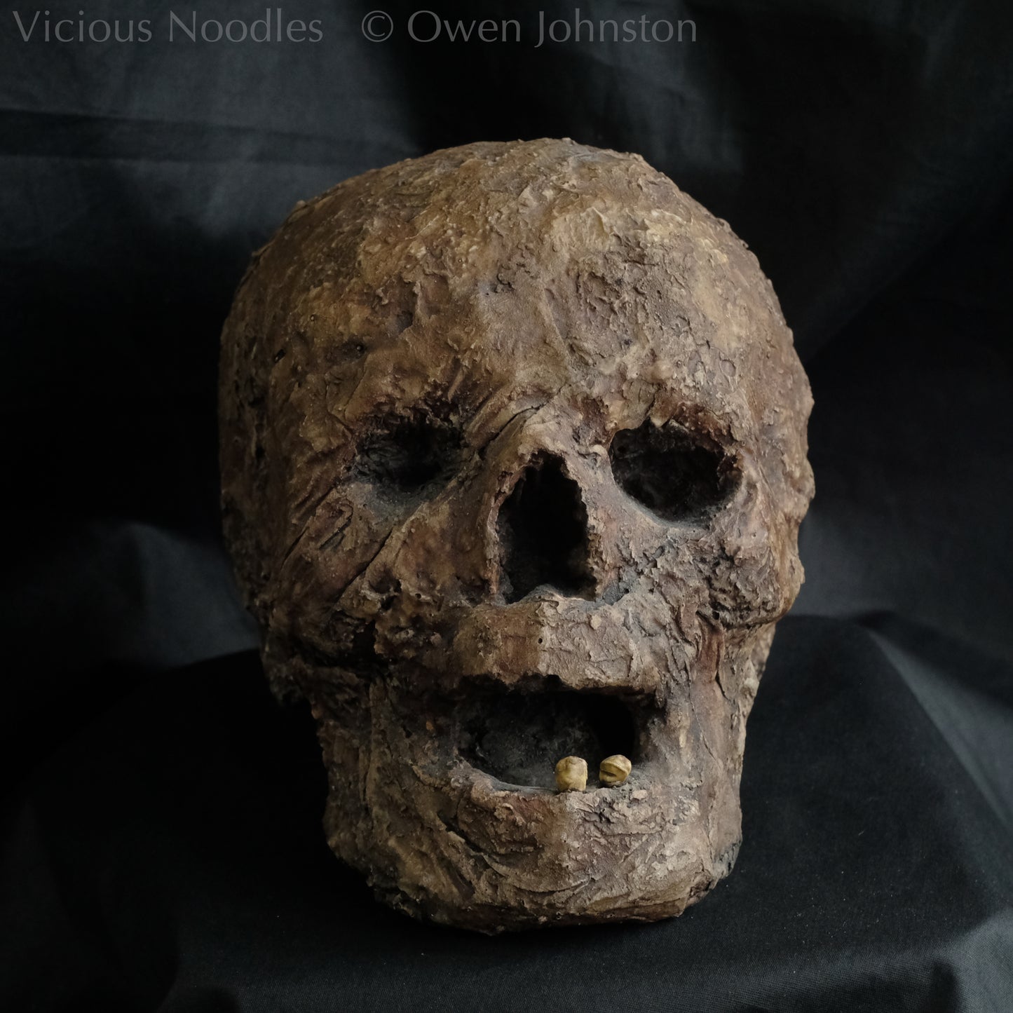 Replica mummified head