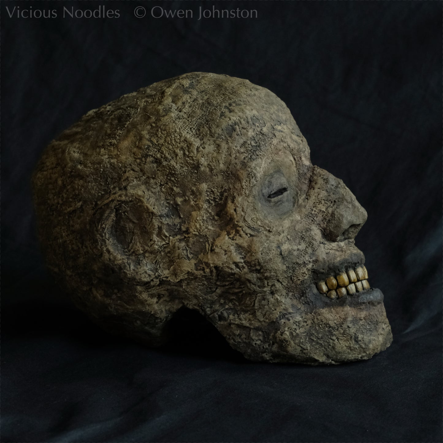 Replica mummified head