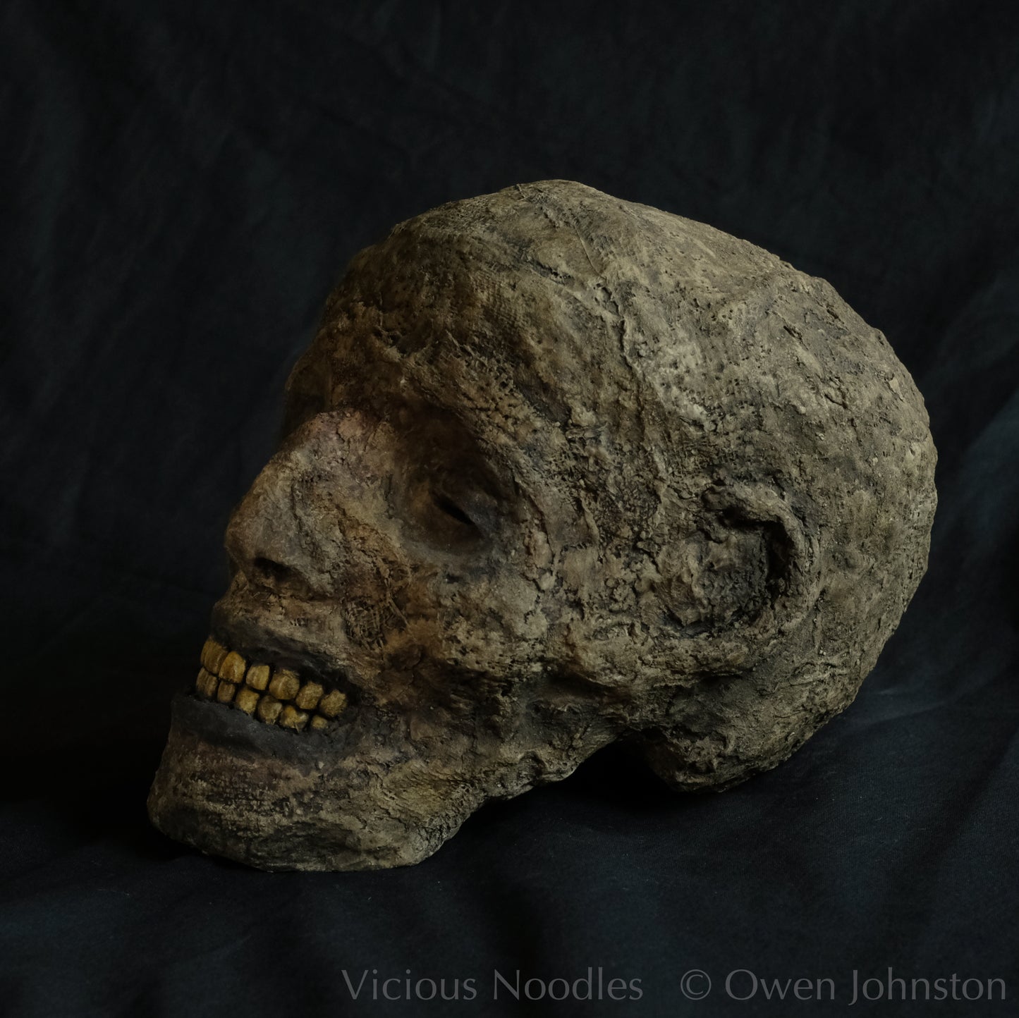 Replica mummified head